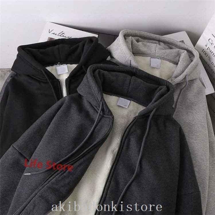 コート長袖短いコート秋ブラウストップスレディースショート前開き裏ボア裏起毛フード付きカジュアルシンプルポケット付き無地 - 画像 (2)