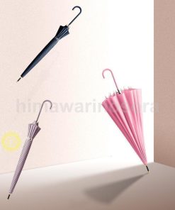 16色展開長傘 レディース 雨傘 メンズ ワンタッチ長傘 大きめ 梅雨対策 耐風 無地和風傘 撥水加工 頑丈16本骨 マカロン色 男 女 贈り物