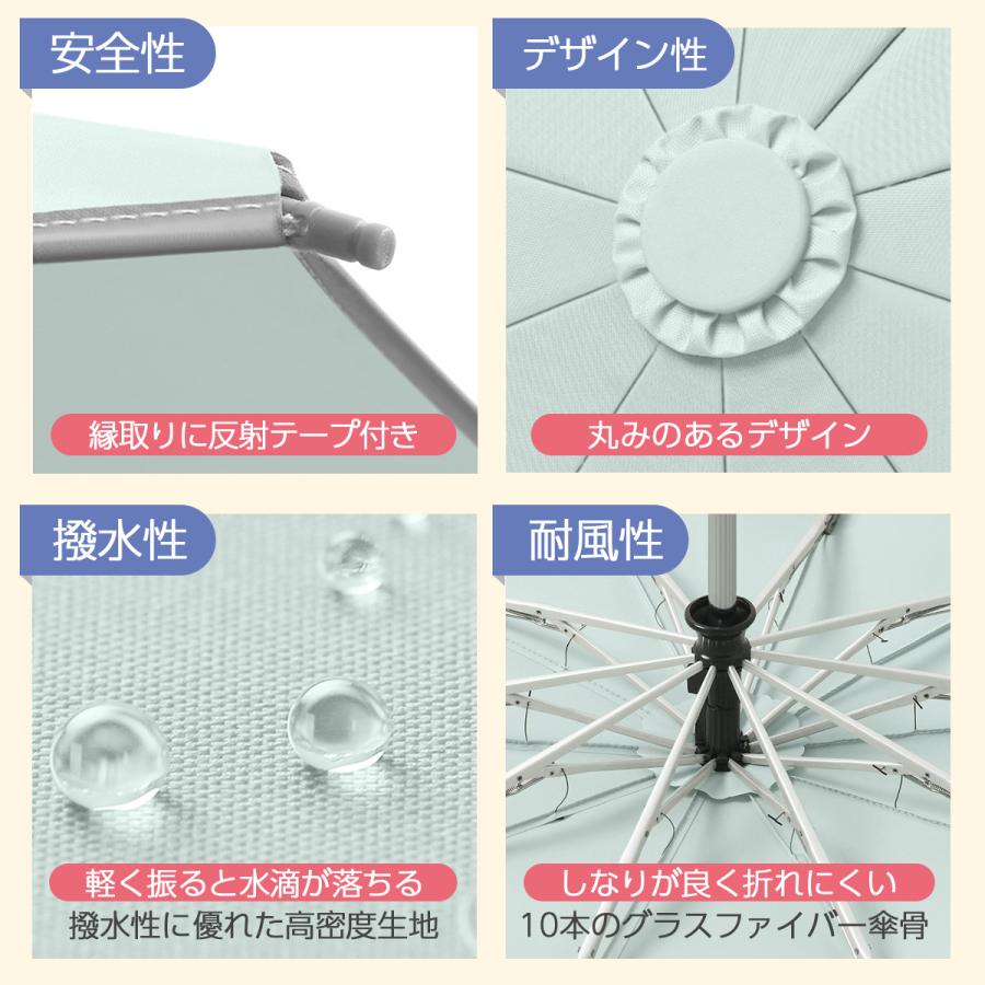 晴雨兼用傘 日傘 完全遮光 遮熱 軽量 折りたたみ傘 レディース メンズ 逆折り 逆折れ UVカット 紫外線 折り畳み 10本骨 撥水 - 画像 (8)