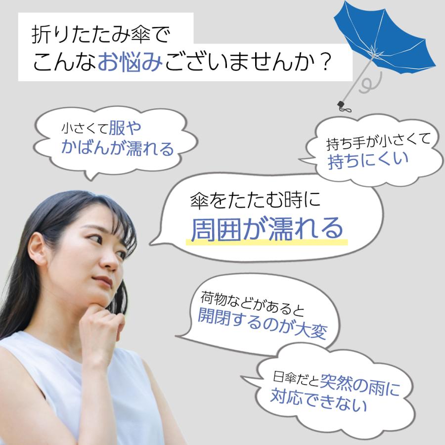 晴雨兼用傘 日傘 完全遮光 遮熱 軽量 折りたたみ傘 レディース メンズ 逆折り 逆折れ UVカット 紫外線 折り畳み 10本骨 撥水 - 画像 (3)