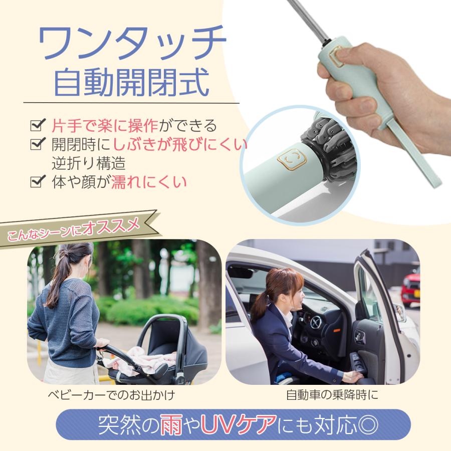 晴雨兼用傘 日傘 完全遮光 遮熱 軽量 折りたたみ傘 レディース メンズ 逆折り 逆折れ UVカット 紫外線 折り畳み 10本骨 撥水 - 画像 (5)