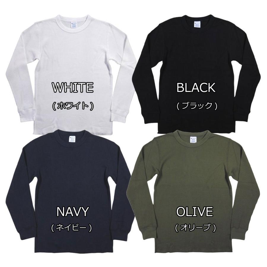 Champion チャンピオン USAコットン 無地 クルーネック サーマル ロンT C3-Y436