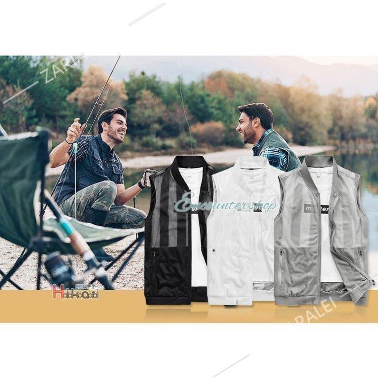 【特価】メンズ 夏用 前開き ジレ メッシュ 大きい カジュアル アウトドア 羽織 釣り スポーツ 2022夏 - 画像 (8)