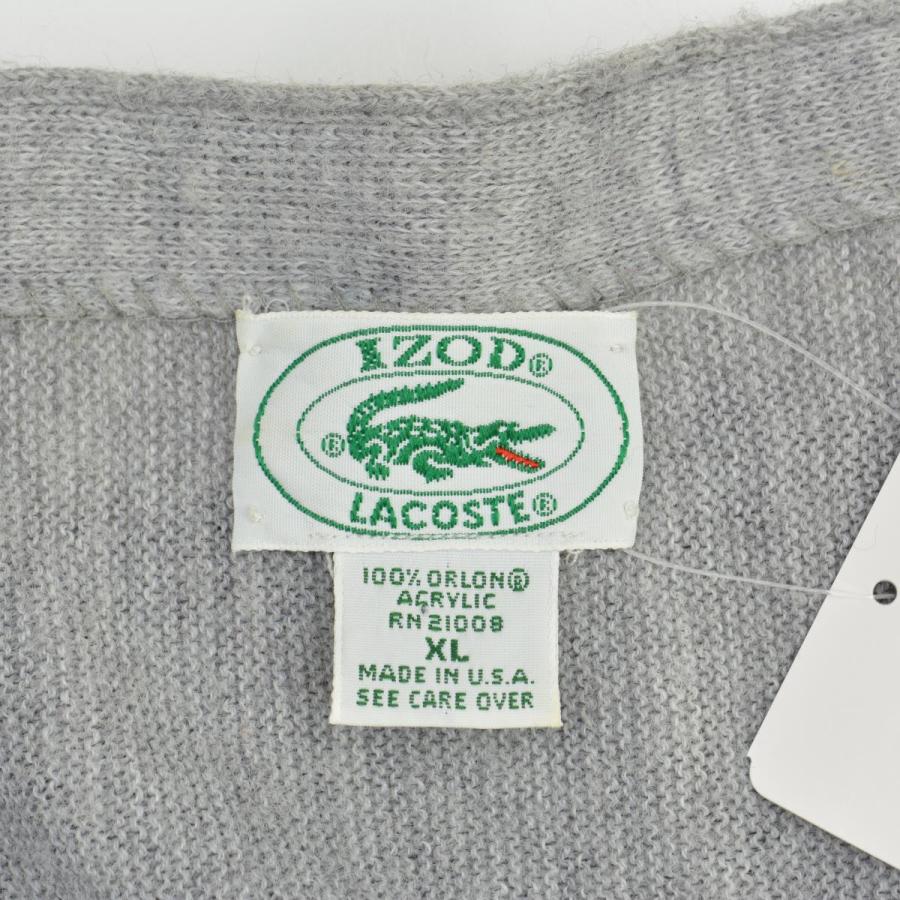 LACOSTE IZOD / アイゾッドラコステ 80s〜 アクリルニット 長袖カーディガン - 画像 (3)