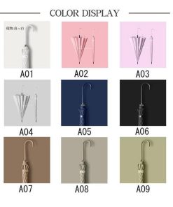 傘 長傘 レディース おしゃれ グラスファイバー傘 雨傘 日傘 ワンタッチ 梅雨対策 耐風 可愛い 撥水加工 16本骨 シンプル 折れにくい 晴雨兼用