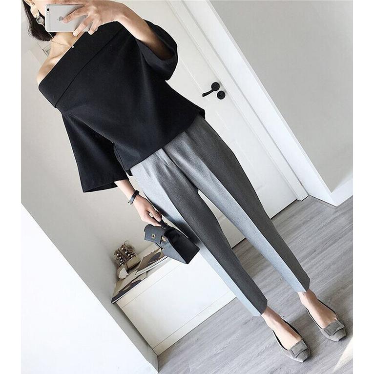 KAREI ●15%OFFクーポンで1,683円送料無料●テーパードパンツ 9分丈 スラックス オフィスカジュアル レディース ボトムス 無地 お仕事パンツ 通勤 バイト用 - 画像 (5)