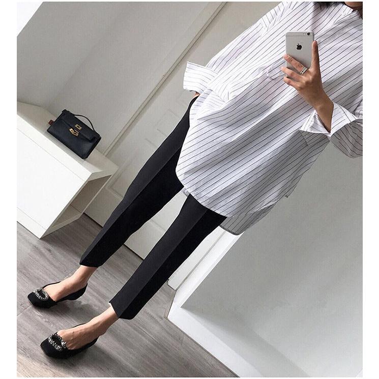 KAREI ●15%OFFクーポンで1,683円送料無料●テーパードパンツ 9分丈 スラックス オフィスカジュアル レディース ボトムス 無地 お仕事パンツ 通勤 バイト用 - 画像 (8)