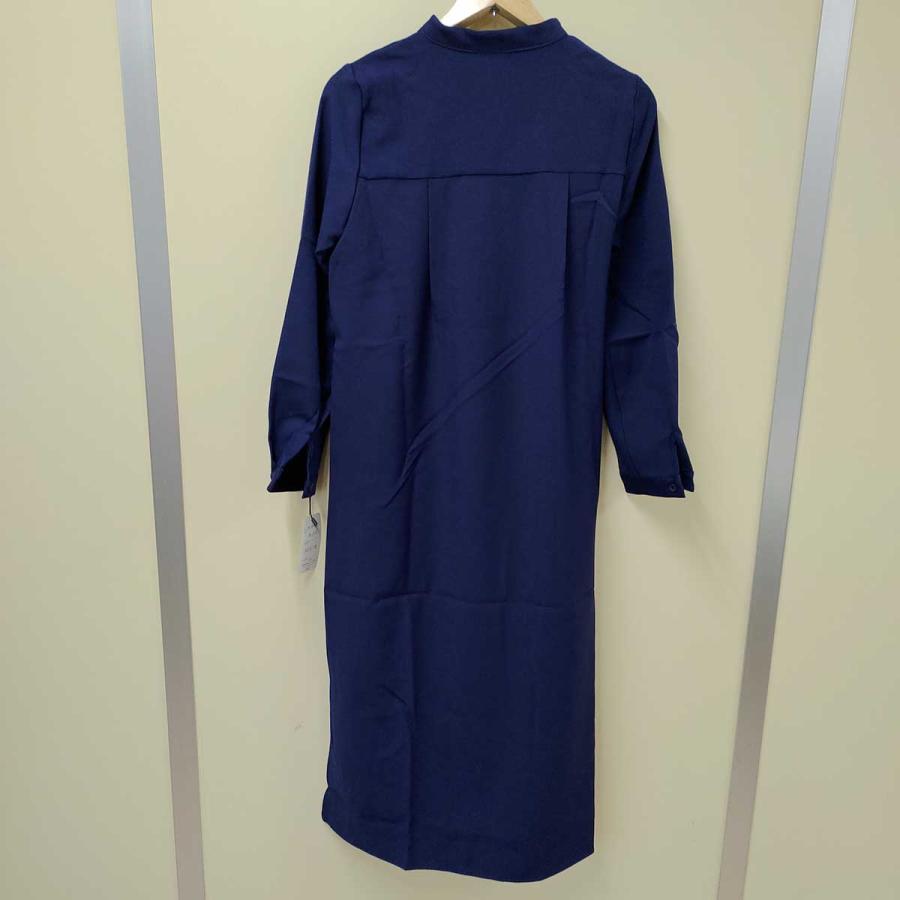 【中古・未使用品】BONJOUR SAGAN each ウエストリボンシャツワンピース フロントリボン ネイビー レディース ボンジュールサガン - 画像 (3)