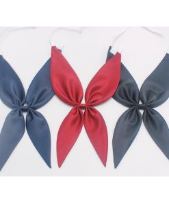 制服リボン スクールリボン リボン 制服 レディース 蝶ネクタイ セーラー服 ワンタッチ シルク風 無地 かわいい おしゃれ 女子高生 コスプレ