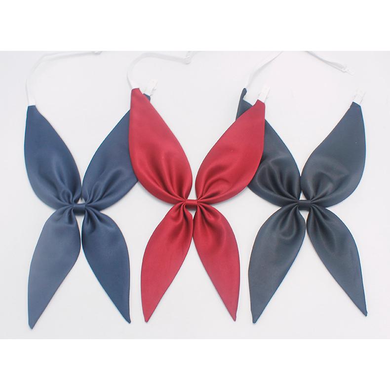 制服リボン スクールリボン リボン 制服 レディース 蝶ネクタイ セーラー服 ワンタッチ シルク風 無地 かわいい おしゃれ 女子高生 コスプレ
