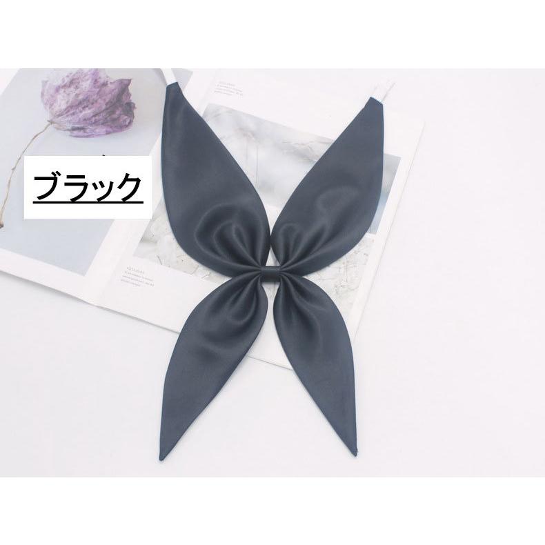 制服リボン スクールリボン リボン 制服 レディース 蝶ネクタイ セーラー服 ワンタッチ シルク風 無地 かわいい おしゃれ 女子高生 コスプレ - 画像 (3)