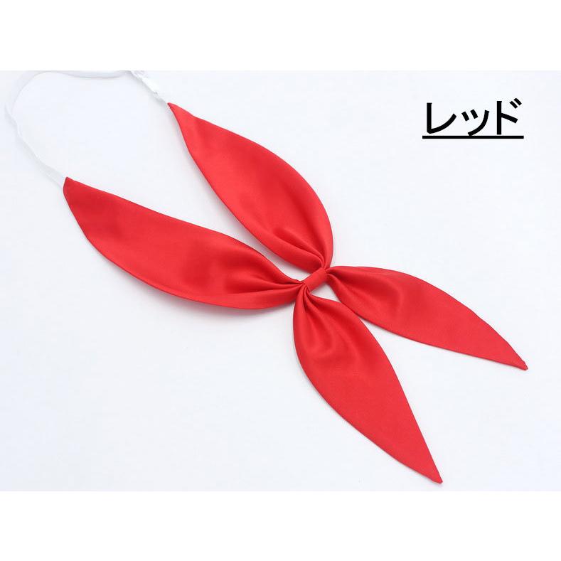 制服リボン スクールリボン リボン 制服 レディース 蝶ネクタイ セーラー服 ワンタッチ シルク風 無地 かわいい おしゃれ 女子高生 コスプレ - 画像 (6)