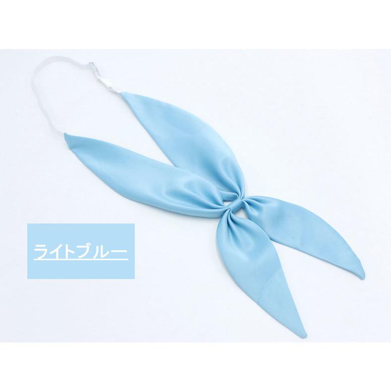 制服リボン スクールリボン リボン 制服 レディース 蝶ネクタイ セーラー服 ワンタッチ シルク風 無地 かわいい おしゃれ 女子高生 コスプレ - 画像 (7)