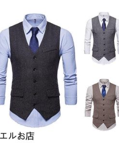 ジレ メンズ ジレメンズ スーツ テーラード フォーマル ビジネス チョッキ ノースリーブ スタイリッシュ 新作