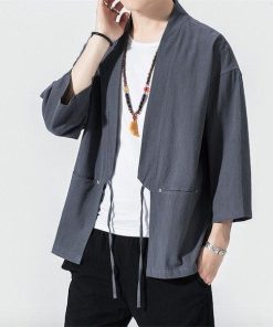 シャツ 羽織 メンズ 着物 カーディガン 9分袖 ス 男性用甚平浴衣風 ジャケット はおり カジュアブラウス 夏 父の日全店2点