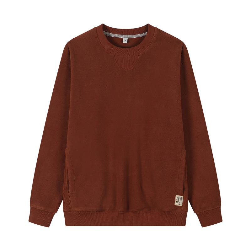 スウェット プルオーバースウェット トレーナー メンズ 長袖 トップス 春 秋 冬 厚手 裏起毛 暖かい 防寒 親子 おしゃれ カジュアル 無地 敬老の日 プレゼント - 画像 (2)