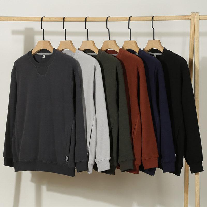 スウェット プルオーバースウェット トレーナー メンズ 長袖 トップス 春 秋 冬 厚手 裏起毛 暖かい 防寒 親子 おしゃれ カジュアル 無地 敬老の日 プレゼント - 画像 (8)