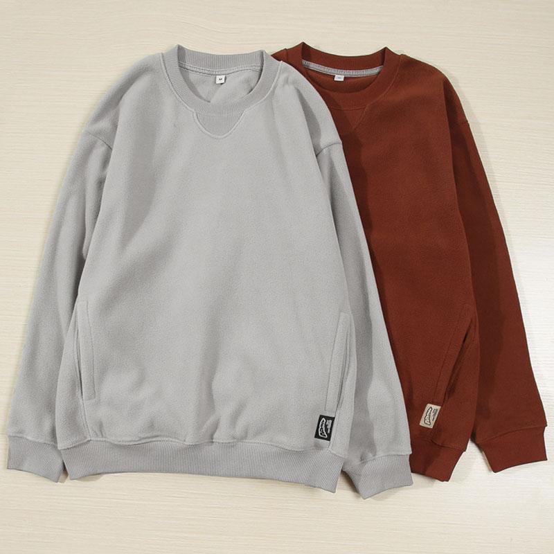 スウェット プルオーバースウェット トレーナー メンズ 長袖 トップス 春 秋 冬 厚手 裏起毛 暖かい 防寒 親子 おしゃれ カジュアル 無地 敬老の日 プレゼント - 画像 (9)