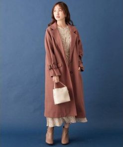 alotta アロッタ Alotta ロングチェスターコート (ピンク)