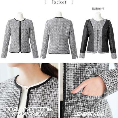 alotta アロッタ Alotta 【ボトムが選べる】入学式卒業式に!お家で洗える3点セットスーツ (モノトーン系) - 画像 (5)