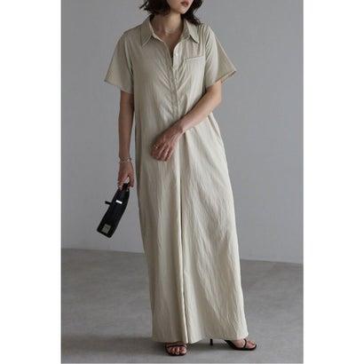 ボンジュールサガン BONJOUR SAGAN 襟付きハーフスリーブジャンプスーツ (DARK-WINE) - 画像 (7)