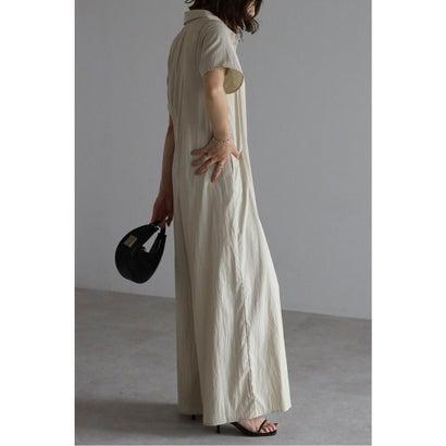 ボンジュールサガン BONJOUR SAGAN 襟付きハーフスリーブジャンプスーツ (DARK-WINE) - 画像 (8)