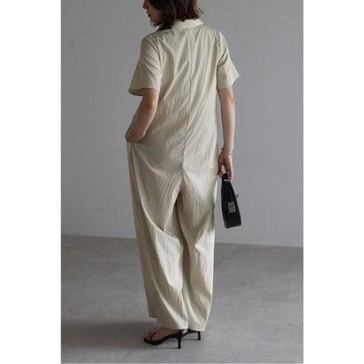 ボンジュールサガン BONJOUR SAGAN 襟付きハーフスリーブジャンプスーツ (DARK-WINE) - 画像 (9)