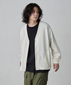 coen 【RIB TECHシリーズ】ライトVネックカーディガン