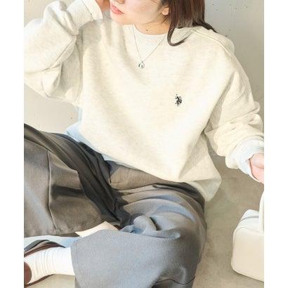 U.S. POLO ASSN. ユーエスポロアッスン ワンポイントロゴ 裏起毛スウェットトレーナー (オートミール)