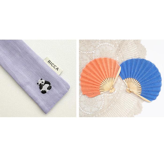 HEMING'S RICCA 扇子 レース柄扇子 せんす センス レディース レース 花柄 かわいい ケース 収納袋 女性 女性用 メール便送料無料 - 画像 (2)