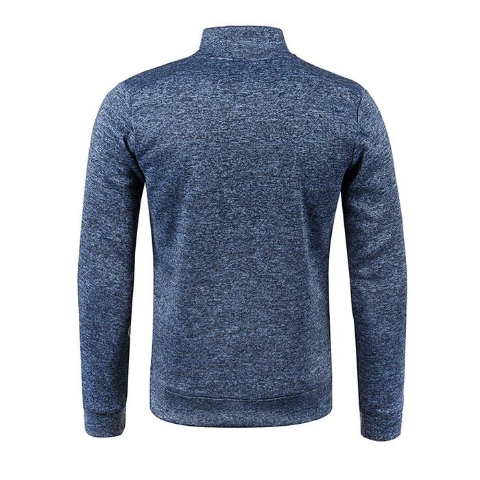 ☆ ブラック 2XL ハイネック カットソーメンズ スウェット ジップアップ カーディガン メンズ ジップトレーナー トップス 上 - 画像 (4)