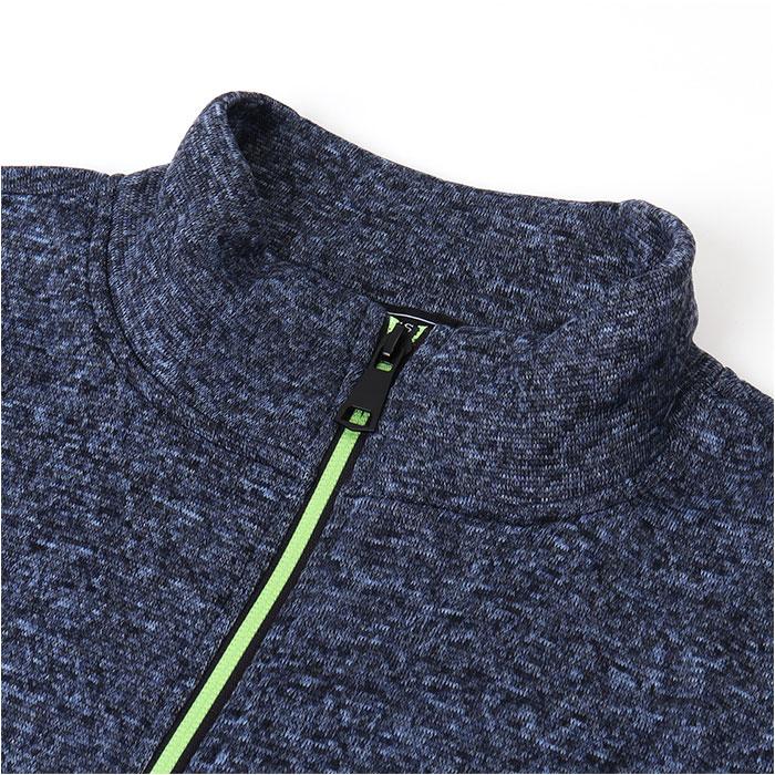 ☆ ブラック 2XL ハイネック カットソーメンズ スウェット ジップアップ カーディガン メンズ ジップトレーナー トップス 上 - 画像 (6)