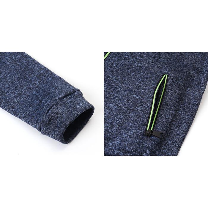 ☆ ブラック 2XL ハイネック カットソーメンズ スウェット ジップアップ カーディガン メンズ ジップトレーナー トップス 上 - 画像 (7)