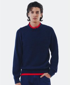 LACOSTE 【ラコステ メンズ】ラコステ バスケットニットクルーネックセーター