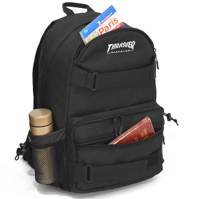 THRASHER スラッシー リュック 通学 バックパック 25リットル デッキベルト 男子 女子 女子高生 TH-D - 画像 (3)