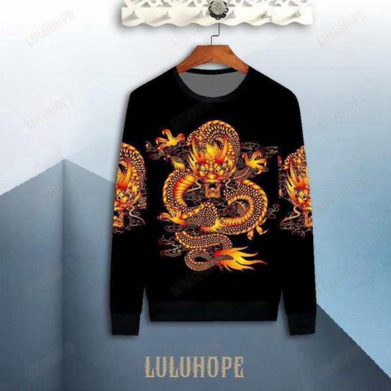 ジャージ メンズ セットアップ おしゃれ 龍柄 長袖パーカー トラ柄 かっこいい ジョガーパンツ 流行 ハンサム スウェット 春秋冬 上下 運動着 - 画像 (9)