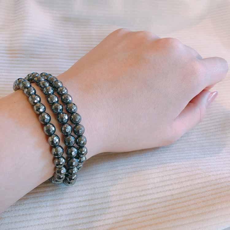 テラヘルツ ブレスレット 6mm バングル ネックレス メンズ レディース 美容 健康 エステ マッサージ コリ 血行 浄化 幸運 開運 金運 恋愛運 魔除け 対人運 ペア - 画像 (2)