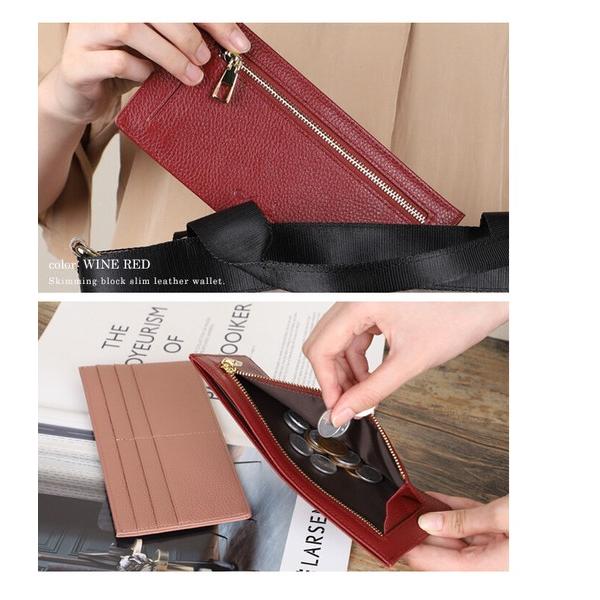 LIZDAYS 長財布 レディース 財布 革 本革 薄型 サブウォレット スキミング防止 グレーベージュ リズデイズ - 画像 (3)