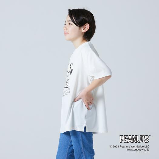 MIZUNO ミズノ公式 PEANUTS リサイクルポリエステルTシャツ ジュニア マシュマロホワイト 新生活 新学期 運動会 クリアランス - 画像 (2)