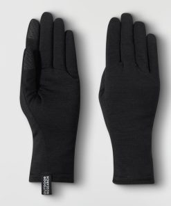 アウトドアグローブ アウトドアリサーチ メリノ150センサーライナー M ブラック