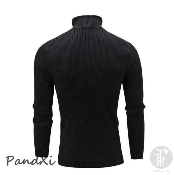 タートルネックセーター 春 ニットセーター メンズ セーター タートルネック ニット 無地 シンプル ビジネス オフィス 長袖 ニットソー 秋 冬 - 画像 (9)