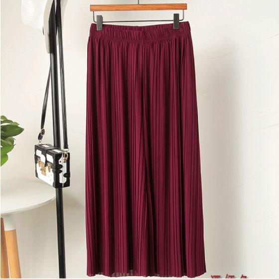 ワイドパンツ レディース 春 夏 秋 ガウチョパンツ プリーツ クロップド 七分丈 スカーチョ 7分丈 ブラック 20代 30代 40代 OL ママ 母 - 画像 (5)