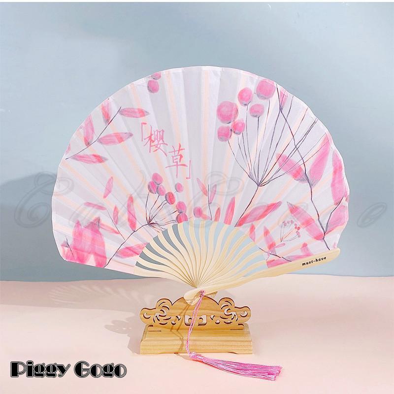 扇子 レディース うちわ 手持ち 折りたたみ フリンジ 飾り ダンス 観賞用 和装小物 ギフト 猛暑対策 女性用 夏物 21年夏新作 きれいめ おしゃれ - 画像 (2)