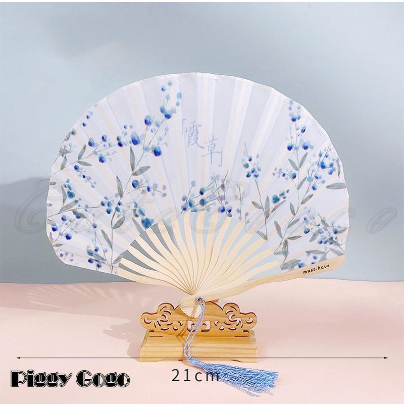 扇子 レディース うちわ 手持ち 折りたたみ フリンジ 飾り ダンス 観賞用 和装小物 ギフト 猛暑対策 女性用 夏物 21年夏新作 きれいめ おしゃれ - 画像 (3)