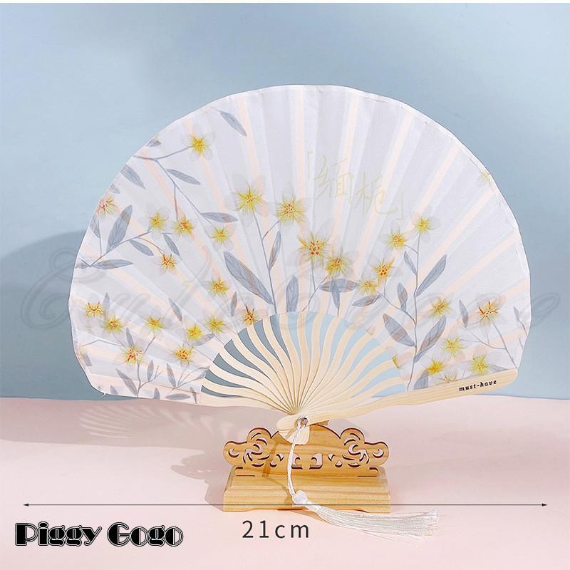 扇子 レディース うちわ 手持ち 折りたたみ フリンジ 飾り ダンス 観賞用 和装小物 ギフト 猛暑対策 女性用 夏物 21年夏新作 きれいめ おしゃれ - 画像 (4)