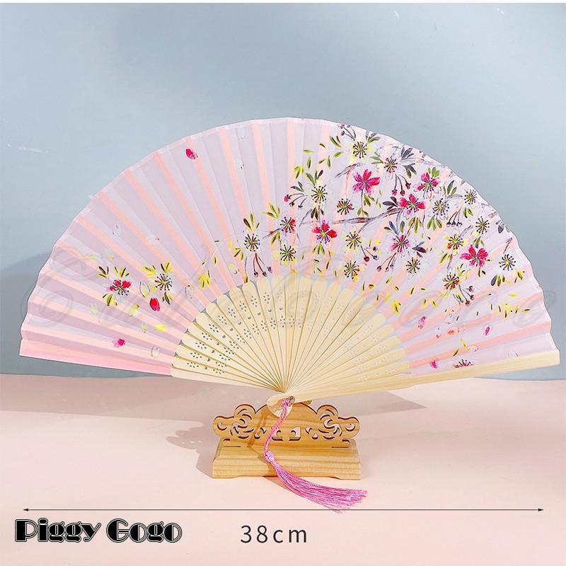 扇子 レディース うちわ 手持ち 折りたたみ フリンジ 飾り ダンス 観賞用 和装小物 ギフト 猛暑対策 女性用 夏物 21年夏新作 きれいめ おしゃれ - 画像 (7)