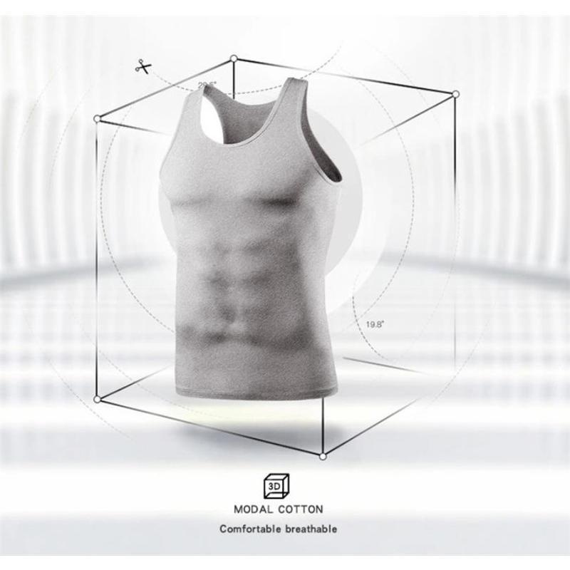 タンク メンズ インナー 綿 シャツ クルーネック 男性 肌着 下着 ストレッチ カジュアル 涼しい 吸汗速乾 筋トレ スポーツ - 画像 (8)