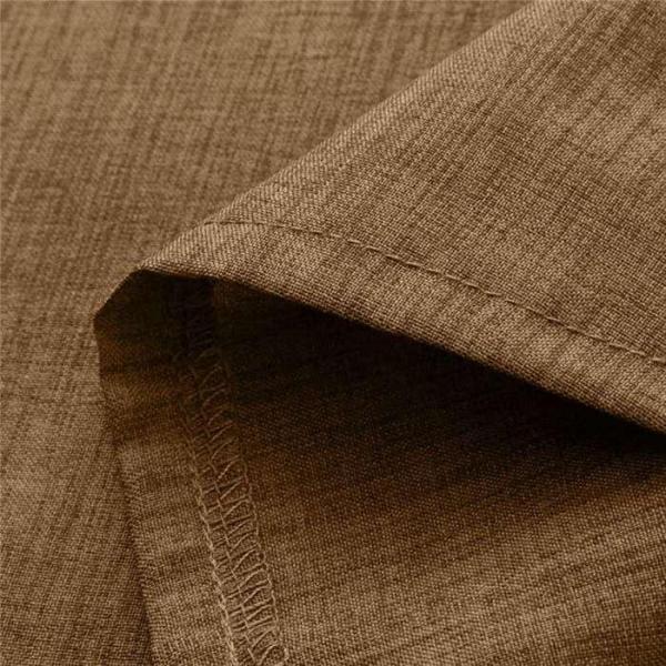 綿麻 シャツ メンズ 開襟シャツ 半袖 リネンシャツ 麻シャツ 無地 メンズファッション 半袖シャツ 夏服 - 画像 (7)