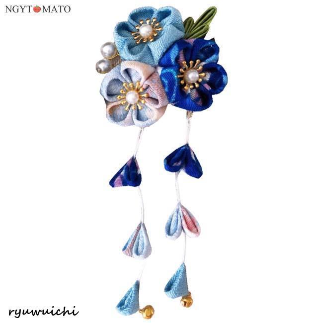 髪飾り 浴衣 和装 着物 袴 振袖 デイジー 造花 飾り 花飾り 祭り 花火大会 成人式 結婚式 卒業式 七五三 ウエディング 謝恩会 夏祭り 可愛い 髪留め 和装小物 - 画像 (3)