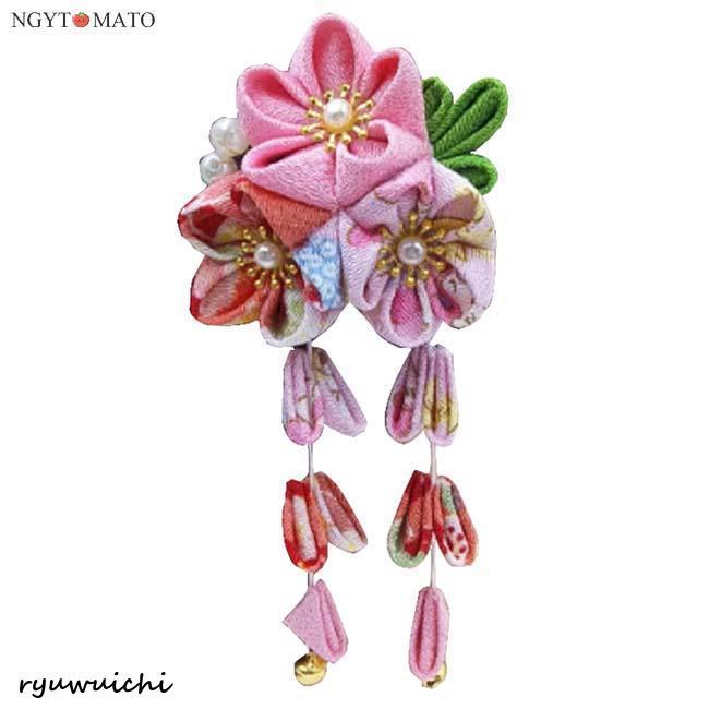 髪飾り 浴衣 和装 着物 袴 振袖 デイジー 造花 飾り 花飾り 祭り 花火大会 成人式 結婚式 卒業式 七五三 ウエディング 謝恩会 夏祭り 可愛い 髪留め 和装小物 - 画像 (4)